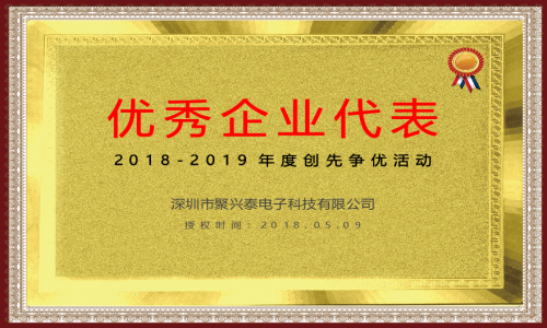 深圳市聚兴泰电子科技有限公司荣获“年度创新企业”称号